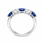 Round Brilliant Cut Sapphire & Diamond 5 Stone Eternity Ring