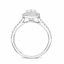 Round Brilliant Cut 0.45ct Diamond Double Halo Engagement Ring