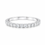 Round Brilliant Cut Diamond Microset Half Hoop Wedding Band 2.0mm