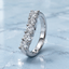 Round Brilliant Cut 1.05ct Diamond 7 Stone Wishbone Eternity Ring