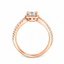 Princess Cut 0.60ct Diamond Halo Engagement Ring
