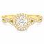 Round Brilliant Cut 0.50ct Diamond Halo Engagement Ring