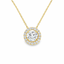 Round Brilliant Cut Diamond Halo Pendant