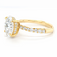 Lab Grown Oval Cut 2.00ct Diamond Engagement Ring with Diamond Shoulders & Hidden Halo