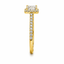 Princess Cut 0.52ct Diamond Halo Engagement Ring