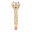 Princess Cut 0.60ct Diamond Halo Engagement Ring