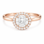 Lab Grown Round Brilliant Cut 1.01 Diamond With Diamond Halo