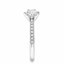 Round Brilliant Cut 0.91ct Diamond Engagement Ring with Diamond Shoulders