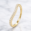 Round Brilliant Cut 0.24ct Diamond Micro Curved Wedding Band