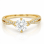 Round Brilliant Cut 0.70ct Diamond Engagement Ring with Diamond Shoulders