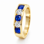 Round Brilliant Cut Sapphire & Diamond 5 Stone Eternity Ring