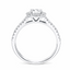 Round Brilliant Cut 0.70ct Diamond Halo Engagement Ring