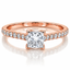 Princess Cut 0.54ct Diamond Engagement Ring with Diamond Shoulders
