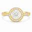 Round Brilliant Cut 0.57ct Diamond Halo Engagement Ring