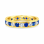 Round Brilliant Cut Sapphire & Diamond Full Hoop Eternity Ring