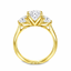 Lab Grown Round Brilliant Cut 1.56ct Diamond Trilogy Engagement Ring
