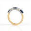 Round Brilliant Cut Sapphire & Diamond 5 Stone Eternity Ring