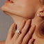 Lab Grown Round Brilliant Cut 2.00ct Diamond Solitaire Engagement Ring With Hidden Halo