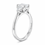 Emerald Cut 1.01ct Diamond Engagement Ring with Trilliant Cut Diamond Side Stones