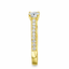 Round Brilliant Cut 0.50ct Diamond Engagement Ring with Diamond Shoulders