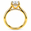 Lab Grown Oval Cut 2.22ct Diamond Solitaire Engagement Ring With Hidden Halo & Diamond Bridge