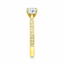 Round Brilliant Cut 0.70ct Diamond Engagement Ring with Diamond Shoulders