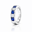 Round Brilliant Cut Sapphire & Diamond 5 Stone Eternity Ring