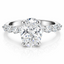 Lab Grown Oval Cut 2.07ct Diamond Engagement Ring With Round Brilliant Cut Side Stones