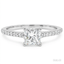 Princess Cut 0.72ct Diamond Engagement Ring with Diamond Shoulders