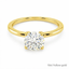 Lab Grown Round Brilliant Cut 1.06ct Diamond Solitaire Engagement Ring with Diamond Claws