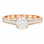 Round Brilliant Cut 0.70ct Diamond Engagement Ring with Diamond Shoulders