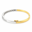 18ct White & Yellow Gold Round Brilliant Cut Diamond Bangle