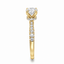 Round Brilliant Cut 0.80ct Diamond Engagement Ring with Diamond Shoulders & Hidden Halo