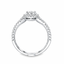 Round Brilliant Cut 0.50ct Diamond Halo Engagement Ring