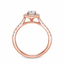 Oval Cut 0.74ct Diamond Halo Engagement Ring