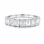 Emerald Cut 1.28ct Diamond 7 Stone Eternity Ring