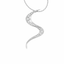 Round Brilliant Cut Diamond S Shape Pendant