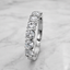 Round Brilliant Cut 0.91ct Diamond 7 Stone Half Hoop Eternity Ring