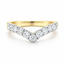 Round Brilliant Cut 0.68ct Diamond Wishbone 11 Stone Eternity Ring