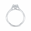 Princess Cut 0.52ct Diamond Halo Engagement Ring
