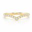 Round Brilliant Cut 0.20ct Diamond Wishbone Wedding Band