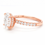 Lab Grown Oval Cut 2.00ct Diamond Engagement Ring with Diamond Shoulders & Hidden Halo