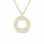 Round Brilliant Cut Diamond Triple Circle Pendant