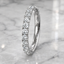 Round Brilliant Cut Diamond Full Hoop Microset Wedding Band 2.4mm