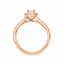 Emerald Cut 0.71ct Diamond Halo Engagement Ring