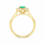 Oval Cut Emerald With Round Brilliant Cut Diamond Halo