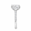 Lab Grown Radiant Cut 2.60ct Diamond Engagement Ring with Diamond Shoulders & Hidden Halo