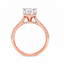 Lab Grown Pear Cut 3.25ct Diamond Engagement Ring with Diamond Shoulders & Hidden Halo