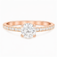 Round Brilliant Cut 0.70ct Diamond Engagement Ring with Diamond Shoulders