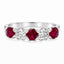 Round Brilliant Cut Ruby & Diamond 5 Stone Eternity Ring